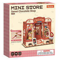 Robotime Rolife houten miniatuur chocolaterie productafbeelding 2