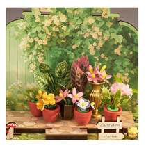 Robotime Rolife houten miniatuur bloemenwinkel productafbeelding 4