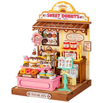 Robotime Rolife houten miniatuur donutwinkel