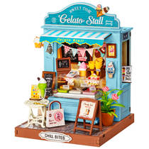Robotime Rolife houten miniatuur gelato kraam
