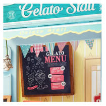 Robotime Rolife houten miniatuur gelato kraam productafbeelding 5