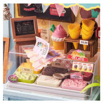 Robotime Rolife houten miniatuur gelato kraam productafbeelding 4