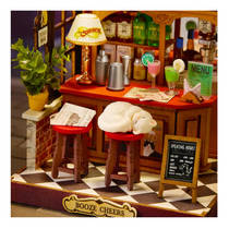 Robotime Rolife houten miniatuur Tipsy Cat bar productafbeelding 3