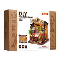 Robotime Rolife houten miniatuur Tipsy Cat bar productafbeelding 2