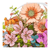 Robotime Rowood houten boek met bloemen productafbeelding 3