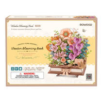 Robotime Rowood houten boek met bloemen productafbeelding 5