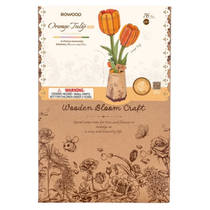 Robotime Rowood houten bloem oranje tulp productafbeelding 4