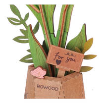 Robotime Rowood houten bloem roze tulp productafbeelding 4