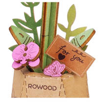 Robotime Rowood houten bloem paarse orchidee productafbeelding 4