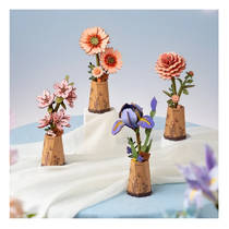 Robotime Rowood houten bloem oranje gerbera productafbeelding 6