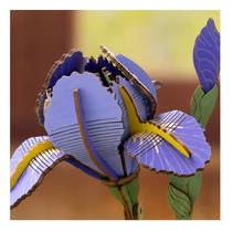 Robotime Rowood houten bloem paarse Iris productafbeelding 3