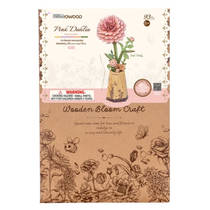Robotime Rowood houten bloem roze dahlia productafbeelding 2