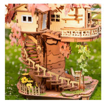 Robotime Rolife houten Sakura boomhuis productafbeelding 4