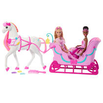Barbie in De Notenkraker Snoepjesland paard en slee productafbeelding 6