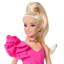 Barbie luxe stijl pop 15 in roze Barbiecore jurk productafbeelding 2