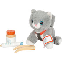Small Foot knuffel kat met draagtas en verzorgingsset productafbeelding 2
