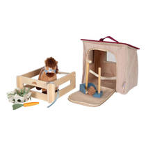 Small Foot paard met stal en accessoires in tas speelset productafbeelding 2