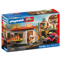 PLAYMOBIL City Action brandweersquad met hamburgerkraam 72195 productafbeelding 4