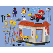 PLAYMOBIL City Action brandweersquad met hamburgerkraam 72195 productafbeelding 2