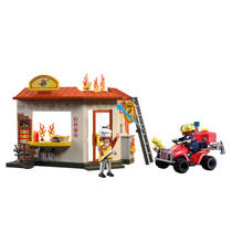 PLAYMOBIL City Action brandweersquad met hamburgerkraam 72195 productafbeelding 3