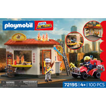 PLAYMOBIL City Action brandweersquad met hamburgerkraam 72195 productafbeelding 8