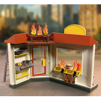 PLAYMOBIL City Action brandweersquad met hamburgerkraam 72195 productafbeelding 6