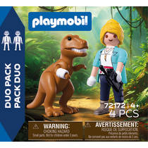 PLAYMOBIL DuoPack T-Rex met onderzoeker 72172 productafbeelding 3