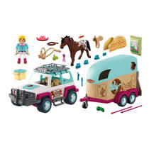 PLAYMOBIL Horses terreinwagen met paardentrailer 72129 productafbeelding 2