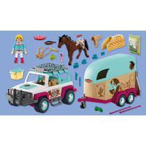 PLAYMOBIL Horses terreinwagen met paardentrailer 72129 productafbeelding 4