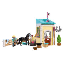 PLAYMOBIL Horses kleine stal met hoefsmid 72131 productafbeelding 2