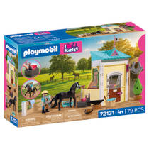 PLAYMOBIL Horses kleine stal met hoefsmid 72131 productafbeelding 5