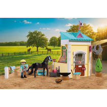 PLAYMOBIL Horses kleine stal met hoefsmid 72131 productafbeelding 4