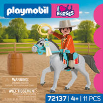 PLAYMOBIL Horses western paardrijden 72137 productafbeelding 3