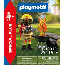 PLAYMOBIL SpecialPlus brandweerman met brandhaard 72149 productafbeelding 6