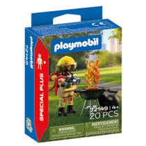PLAYMOBIL SpecialPlus brandweerman met brandhaard 72149 productafbeelding 4