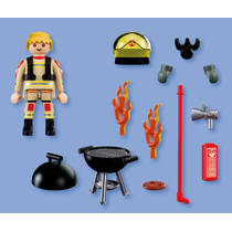 PLAYMOBIL SpecialPlus brandweerman met brandhaard 72149 productafbeelding 2