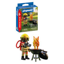 PLAYMOBIL SpecialPlus brandweerman met brandhaard 72149