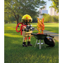 PLAYMOBIL SpecialPlus brandweerman met brandhaard 72149 productafbeelding 3