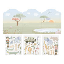 Little Dutch Safari Friends stickerboek + herbruikbare stickers productafbeelding 2