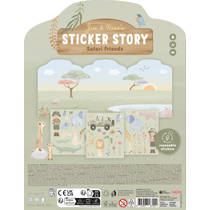 Little Dutch Safari Friends stickerboek + herbruikbare stickers productafbeelding 3