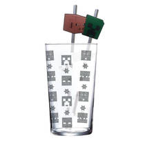 Minecraft glas met rietjes productafbeelding 2