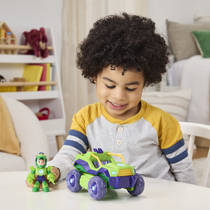 Marvel Iron Man and His Awesome Friends Iron Hulk 2-in-1 mech-pak en voertuig productafbeelding 4