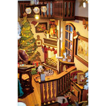 Robotime Rolife houten miniatuur Book Nook Christmas Indoor Scene productafbeelding 4